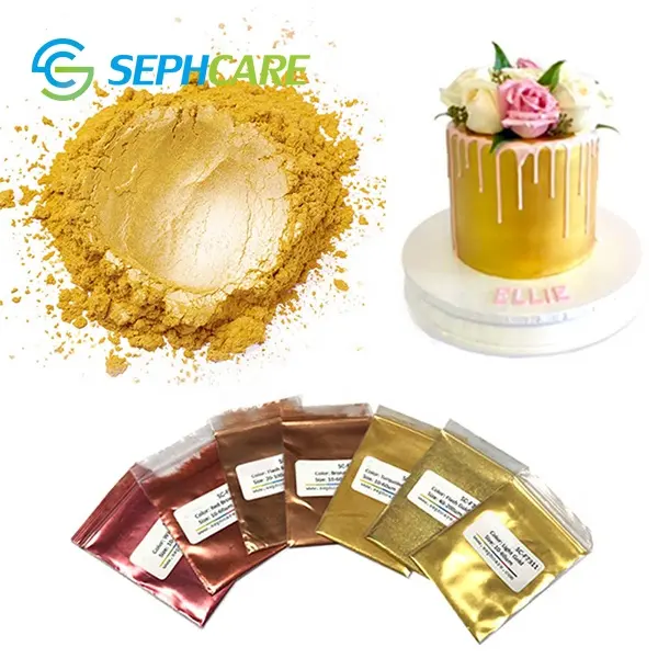 Gold Edible Glitter Luster Dust Edible Cake Decoration Powder Food Coloring For Drinks