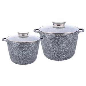 Juego de utensilios de cocina de aluminio recubierto de cerámica, fundición a presión, con tapa de vidrio, 4 Uds. - Product Image 1