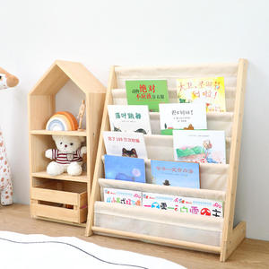 Meubles de garderie Montessori en bois massif pour maternelle Bibliothèque préscolaire Rangement de jouets pour garderie Dessin Étagères à livres - Product Image 2