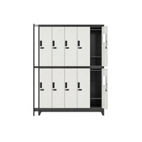 Armoire de rangement métallique à 10 compartiments avec serrure à code numérique pour employés, gymnases et dortoirs étudiants, résistante à la rouille - Vente en gros