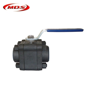 Vanne à boisseau sphérique forgée en acier au carbone 3 pièces DN100, livraison gratuite, directement de l'usine - Product Image 1