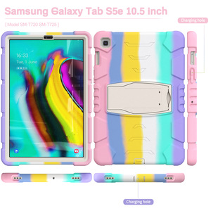 Étui de protection robuste en <span class=keywords><strong>silicone</strong></span> coloré pour <span class=keywords><strong>tablette</strong></span> militaire, avec support pliable, pour <span class=keywords><strong>Samsung</strong></span> Galaxy Tab <span class=keywords><strong>S5e</strong></span> 10.5 T720/T725 - Product Image 2
