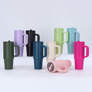 Gobelet isotherme premium en acier inoxydable de 40 oz avec poignée, double paroi sous vide, sans BPA, anti-fuite, bouteille d'eau personnalisée pour café - Product Image 4