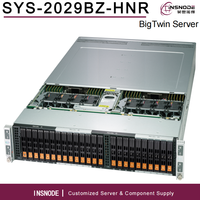 Serveur BigTwin 2U SYS-2029BZ-HNR 4 nœuds Intel Xeon Scalable 24T DDR4 RECC Haute Densité pour Centre de Données Cloud et Virtualisation