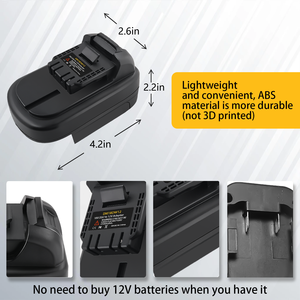 Convertisseur de batterie au lithium-ion pour Dewalts 12V DCB120 DCB124 DCB126 travail de batterie pour <span class=keywords><strong>adaptateur</strong></span> de batterie d'outil électrique DewaltS 12V - Product Image 3