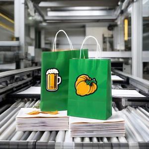 Factory Direct Kraft Paper <b>Bag</b> 45 cm Personalised Printed Shopping Paper <b>Bag</b> for <b>Bread</b>, Eco-Friendly Paper <b>Bag</b> DinoSource - Product Image 5