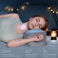 Oreiller cervical personnalisé en forme de papillon, oreiller ergonomique en mousse à mémoire de forme pour le soutien du cou, coussin de nuque moderne pour un sommeil profond