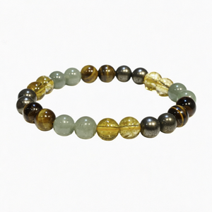 Pulsera de Piedras Naturales con Cuentas, Cordón Ajustable, Brazalete Unisex de Piedras Preciosas, Joyería de Regalo - Product Image 1