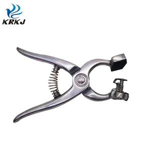 KD712 livestock identification ear tattoo machines mark applicators animal tattoo pliers for rabbit pig sheep cattle