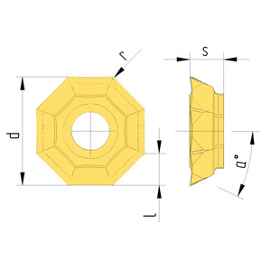 Outils de coupe, inserts, inserts et tiges brasées, INSERTS DE FRAISAGE FERVI - Product Image 1