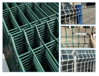Clôture de jardin en treillis métallique 3D antirouille - Barrière arquée sans creuser pour animaux - Panneaux de clôture en acier pour le contrôle des chiens et des lapins