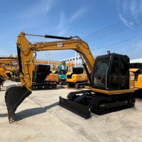 Excavatrice sur chenilles d'occasion CAT 307, Caterpillar 307 d'origine, 7 tonnes, avec lame de bulldozer