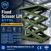 Plateforme élévatrice à ciseaux hydraulique fixe SY SYFSL 8 tonnes en acier au carbone pour opérations de chargement industrielles Usine ODM&OEM