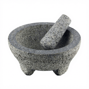 Amoladora <span class=keywords><strong>de</strong></span> <span class=keywords><strong>piedra</strong></span> sólida, cuenco <span class=keywords><strong>de</strong></span> Guacamole, <span class=keywords><strong>Molcajete</strong></span> <span class=keywords><strong>de</strong></span> granito y juego <span class=keywords><strong>de</strong></span> Tejolote, 8 pulgadas, superventas - Product Image 1