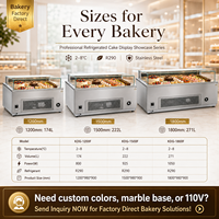 Refrigerador Comercial de Mostrador para Delicatessen, Vitrina Refrigerada con Enfriamiento por Aire para Pasteles y Panadería, para Cafetería y Supermercado