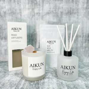 AIKUN Fabricant OEM – Ensemble diffuseur de parfum à bâtonnets en cire de soja pour la maison, la chambre, le salon et le spa - Product Image 1