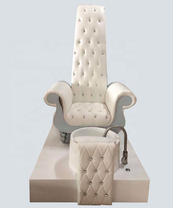 Gran FÁBRICA DE Foshan Silla de pedicura con trono de respaldo alto moderno negro de lujo - Product Image 3