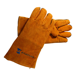 Stuccler ถุงมือนิรภัยหนังซ่อนแยก12 ", ถุงมือ250C ผ้าฝ้ายซับในทนความร้อนสำหรับการหล่อเครื่องประดับและอุปกรณ์ - Product Image 6