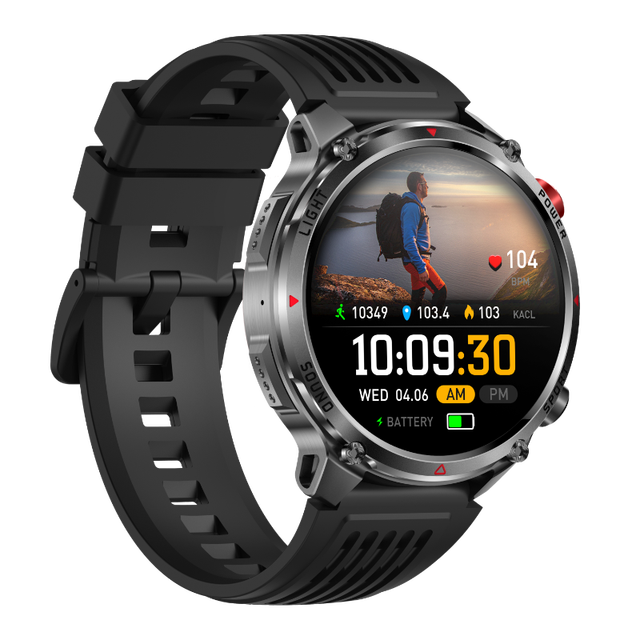 HT45 Waterproof GPS Smart Watch 1.7" HD Color Screen with 1100mAh Battery, Sports Tracking, Heart Rate  Blood Oxygen Monitoring