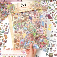 Autocollants 3D miniatures Yilan 1650 style japonais en PET, décorations mignonnes pour agenda, jouet DIY fait main