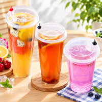 Gobelets jetables en plastique PP en gros 425ml/530ml/590ml/650ml/670ml/790ml 90mm sans BPA de qualité alimentaire écologiques pour boissons chaudes et froides
