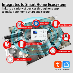 Thông Minh Hệ Thống Báo Động Bộ Dụng Cụ 4G/Wifi Đầy Đủ Touchscreem Chống Trộm Dual-Chế Độ Mạng Hệ Thống Báo Động Kit - Product Image 6