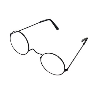 Lunettes de fête d'Halloween rondes en plastique, sans correction, accessoires décoratifs pour cosplay, utilisation en intérieur - Product Image 1