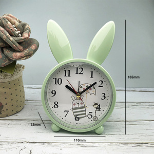 <span class=keywords><strong>Lapin</strong></span> cerf réveil Reloj non tic-tac Super silencieux horloge chambre chevet petit bureau Table réveil - Product Image 6