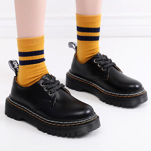 Для Martin мужская женская повседневная обувь 1461DS в британском стиле двухстрочная Удобная Кожаная обувь с низким вырезом на платформе, увеличивающие рост - Product Image 3