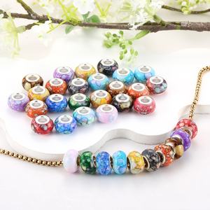 New Design Acrylic Spacer <b>Beads</b> With <b>Large</b> Holes 14mm Rhinestone Decorative <b>Beads</b> for Diy Pens Keychains and Jewelry Making - Product Image 3