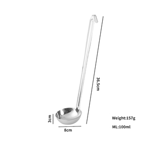 Bán Buôn Thép Không Gỉ Dài Phục Vụ Súp Múc Với Móc Trung Quốc Kim Loại Súp Phụ Kiện - Product Image 5