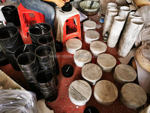 Bester Preis Haustier Katzen und Hunde Schüssel Beige Travertin Marmor Schüssel - Product Image 3