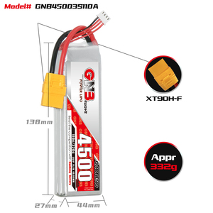 For GNB 4500mah 3S 11.1V 110C 220C XT90 300-Cycle RC LiPo <b>Battery</b> EDF Jets Truck Airplane Helicopter MultiCopter Boat RC - Product Image 3
