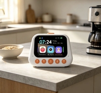 Reloj Despertador Inteligente para Niños Xiuda DA-AI con Asistente de Voz AI GPT, Temporizador Pomodoro, 50 Alarmas, Lenguaje Natural, Diseño de Dibujos Animados, Carga USB