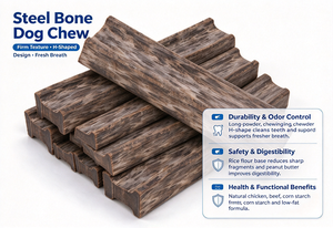 Bâtonnet à mâcher dentaire sans os pour chiens, sans additifs, pour nettoyer les dents, friandises pour chiens toutes tailles, os en acier, friandises pour animaux de compagnie - Product Image 2