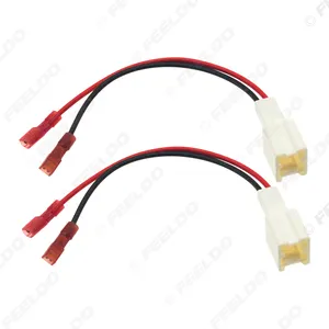 2pcs Car 2Pin Stereo Speaker Wire Harness Adaptors For Nissan Auto Speaker Replacement Connection Wiring Plug Cables