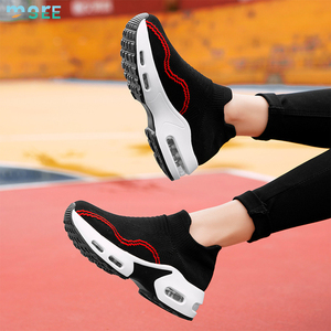 Zapatillas <span class=keywords><strong>Deportivas</strong></span> de Malla Tipo Calcetín SeeMore Selection para Mujer, Tenis de Moda Cómodos y Transpirables para Caminar y Correr, Estilo Slip-<span class=keywords><strong>On</strong></span> para Chicas - Product Image 1