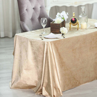 Nappe rectangle velours premium en lin réutilisable