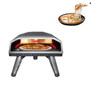 Rotate Stone Pizza Oven Small Garden Kitchen Commercial Gas Fired Brick Stone Grills Portable Mini Outdoor Pizza Ovens For Sale