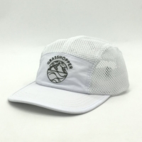 Nuevo verano 5 paneles Material de nylon Campamento Gorras Deportes Snapback Sombreros sin estructura Logotipo bordado personalizado