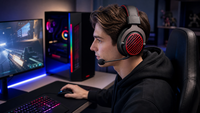 Casque sans fil 1200 mAh en gros, nouveau casque stéréo à basses, casque de jeu sans fil supra-auriculaire