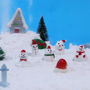 子供のためのホット販売新しいクリスマスかわいいクリスマス豚雪だるま樹脂飾り