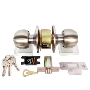 Cylindre de serrure de porte en bois en acier inoxydable sphérique universel intérieur chambre boule serrure porte et fenêtre accessoires de quincaillerie - Product Image 1