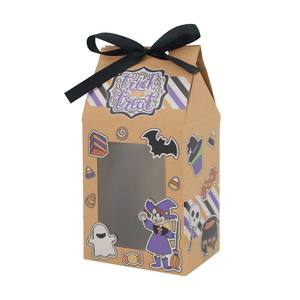 Cajas de dulces de Halloween <span class=keywords><strong>Trick</strong></span> <span class=keywords><strong>or</strong></span> <span class=keywords><strong>Treat</strong></span> Sweet Goodie Decoraciones Cajas con cintas Regalo Favores de fiesta para niños - Product Image 3