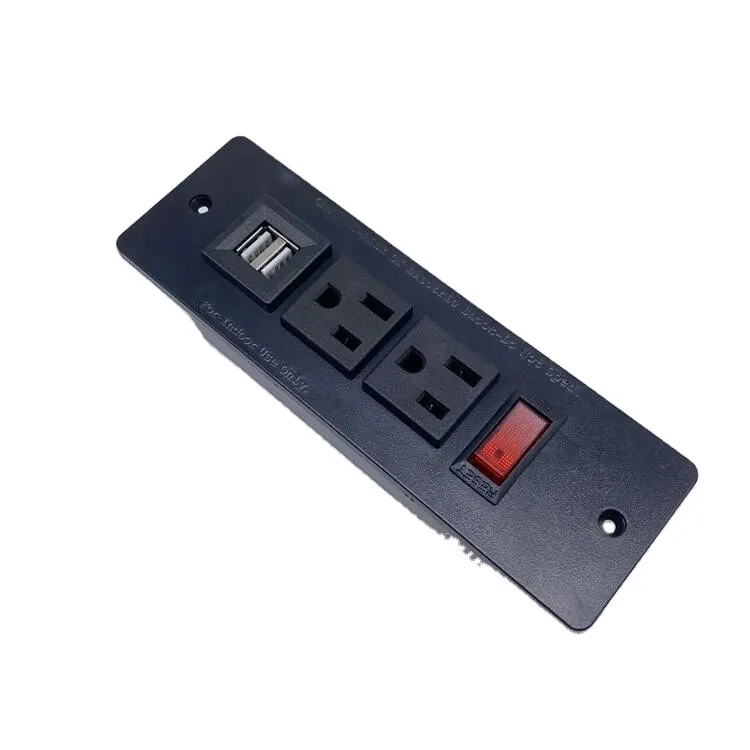 US American Standard Furniture Power Table Top USB Outlets Socket With Switch
