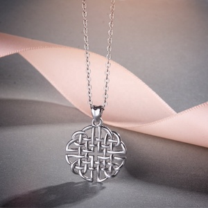 925 mujeres de plata esterlina amor argelino celta irlandés nudo COLLAR COLGANTE - Product Image 2