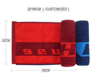 Serviette de sport de golf personnalisée en gros avec logo en jacquard, 100 % coton, séchage rapide, respirante et portable, serviette de fitness - Product Image 2