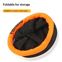 Filet de pêche flottant pliable portable, flottant et anti-affouillage, pour la pêche aux leurres en ruisseaux et rivières sauvages, seau à poissons vivants, équipement de pêche en maille