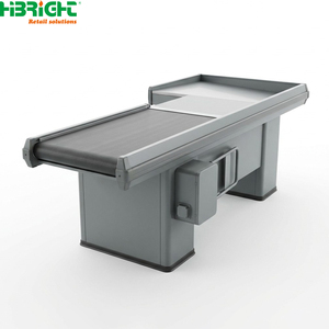 Stainless Steel Retail <b>Checkout</b> <b>Counter</b> Conveyor Cashier <b>Counter</b> Modern POS Billing Table for Supermarket Store - Product Image 4