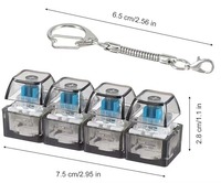 Porte-clés anti-stress en plastique avec interrupteur de clavier mécanique, 4 touches, jouet clicker, logo personnalisé, fabricants OEM ODM, vente en gros
